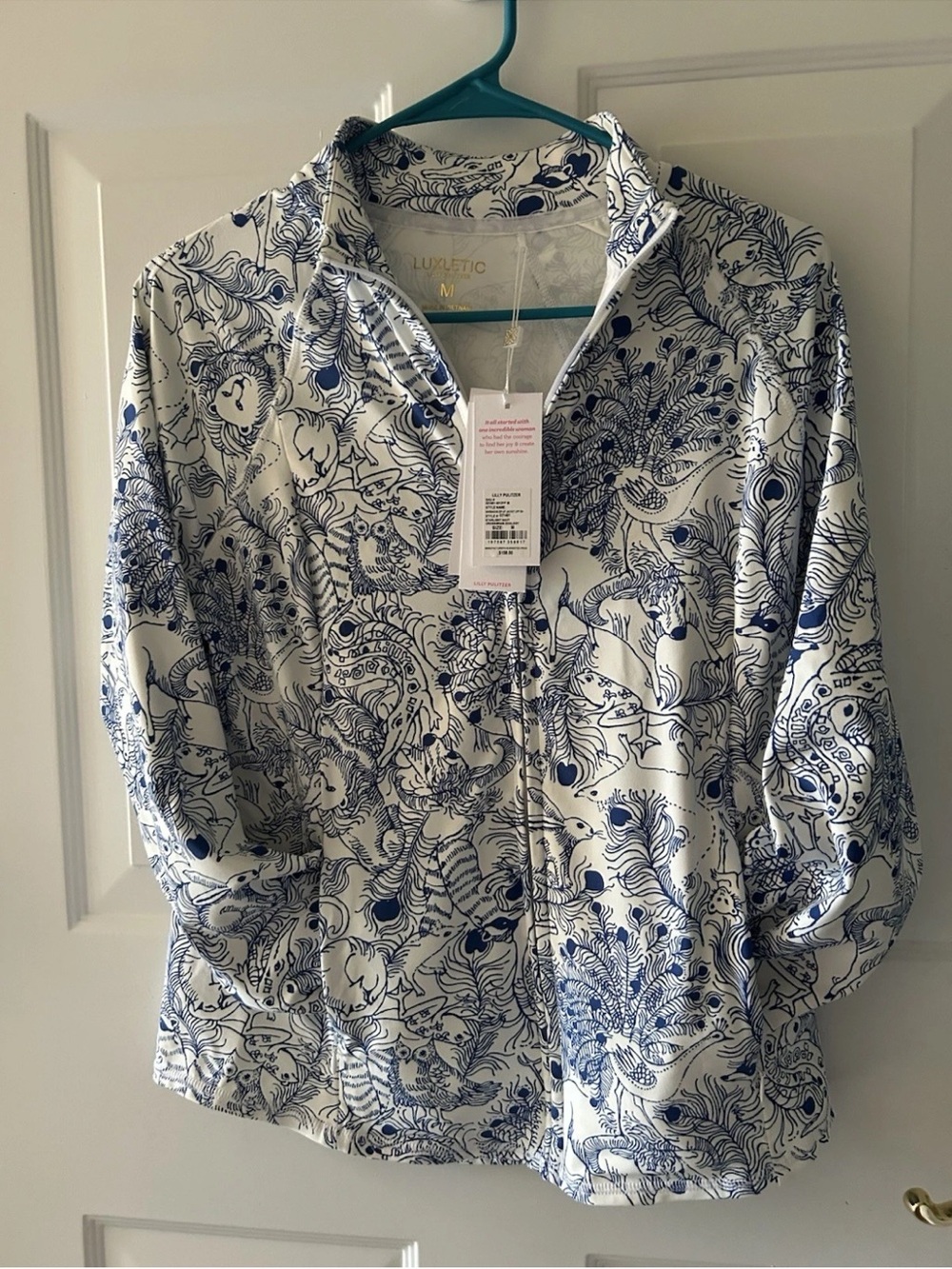 Lilly Pulitzer Barbados Jacket & Leggings Set Starlight Navy Zoology New Medium